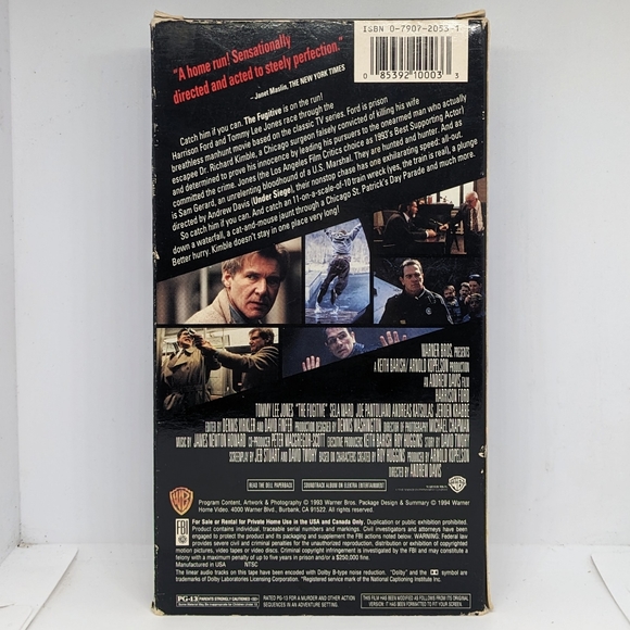 The Fugitive (1993) VHS cassette movie - Picture 2 of 4